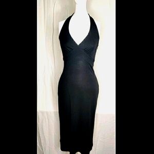 Black Halter Sun Dress Banana Republic EUC